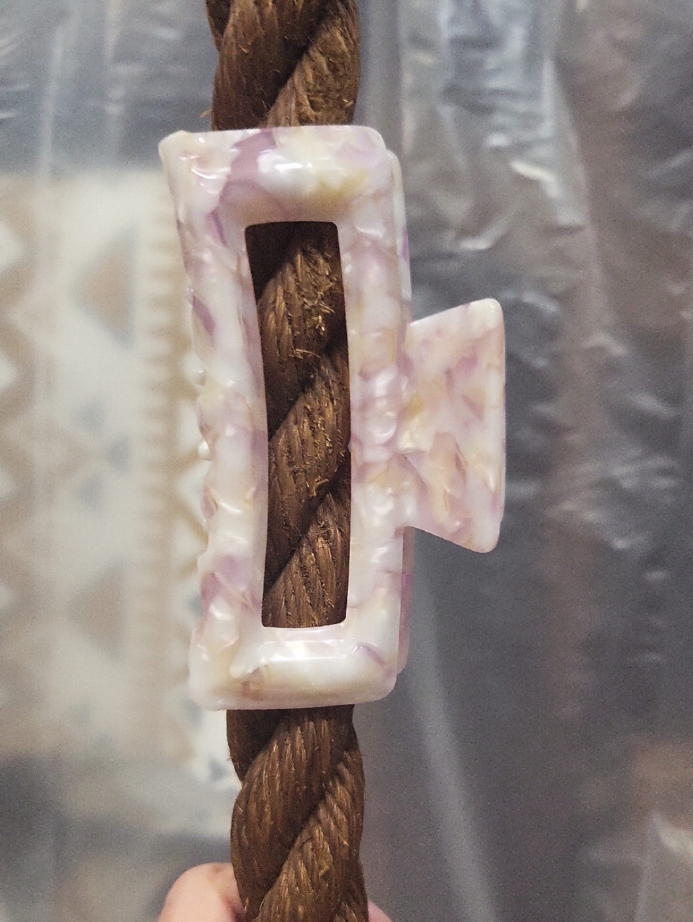 Hair Clip Barrette in Lilac Pearl Swirl - Unbranded